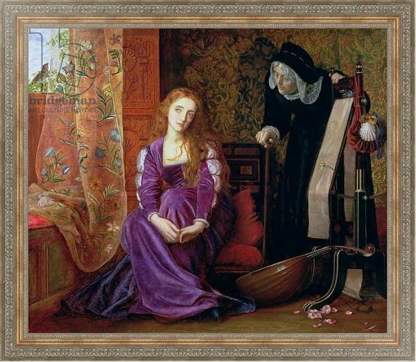 Постер 'The Pained Heart', or 'Sigh No More, Ladies', 1868 с типом исполнения На холсте в раме в багетной раме 484.M48.310