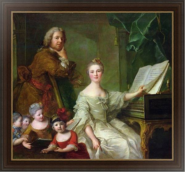Постер The Artist and his Family, 1730-62 с типом исполнения На холсте в раме в багетной раме 1.023.151