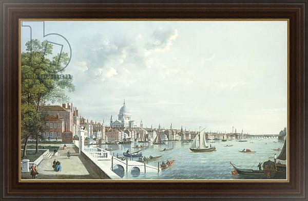 Постер The Thames from Somerset House, Looking Downstream с типом исполнения На холсте в раме в багетной раме 1.023.151