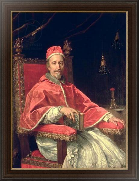Постер Portrait of Pope Clement IX с типом исполнения На холсте в раме в багетной раме 1.023.151