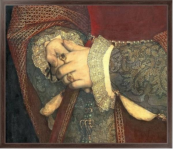 Постер Portrait of Jane Seymour, 1536 с типом исполнения На холсте в раме в багетной раме 221-02