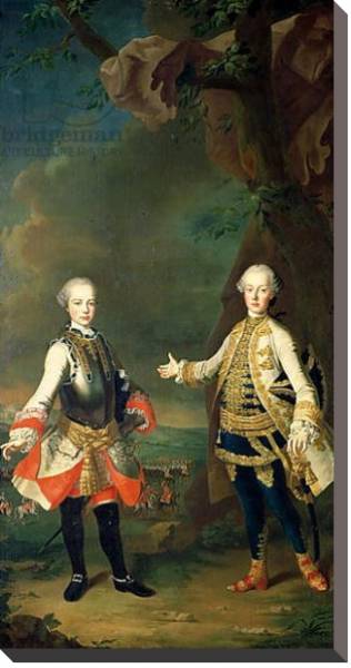 Постер Joseph and Leopold, sons of Francis I and Maria Theresa of Austria, later Joseph II and Leopold II с типом исполнения На холсте без рамы