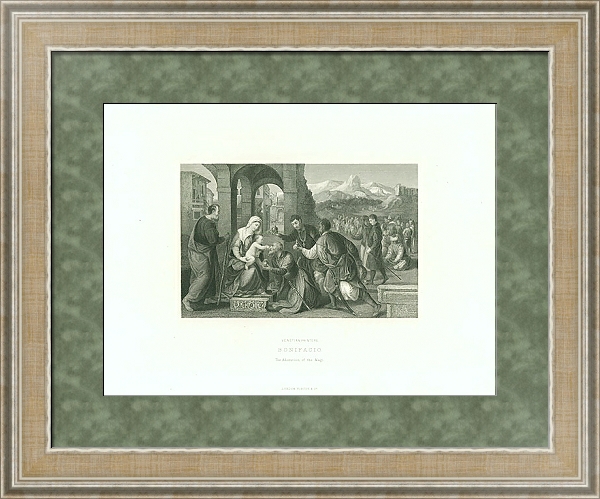 Постер Bonifacio. The Adoration of the Magi 1 с типом исполнения Акварель в раме в багетной раме 485.M40.584