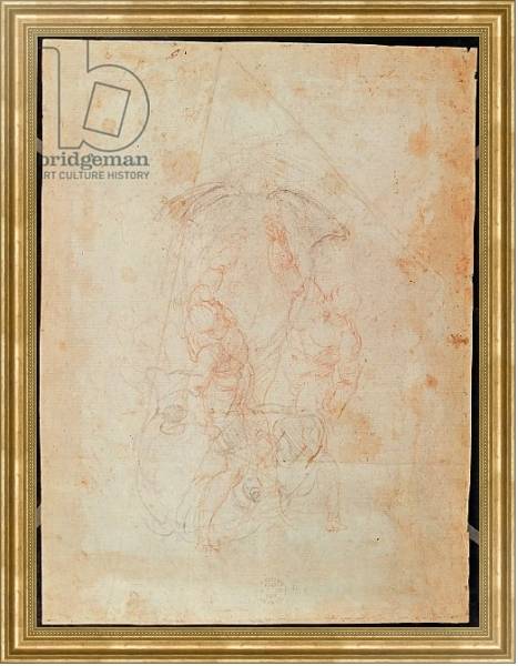 Постер Study of two male figures с типом исполнения На холсте в раме в багетной раме NA033.1.051