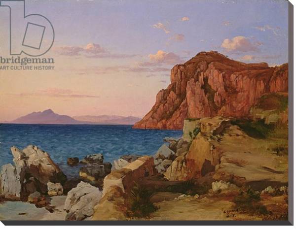 Постер Rocky Landscape, 19th century с типом исполнения На холсте без рамы