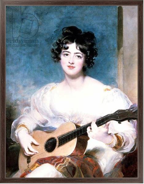 Постер Lady Wallscourt, 1825 с типом исполнения На холсте в раме в багетной раме 221-02