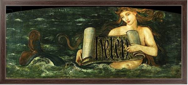 Постер Helen, a Mermaid, c.1880 с типом исполнения На холсте в раме в багетной раме 221-02