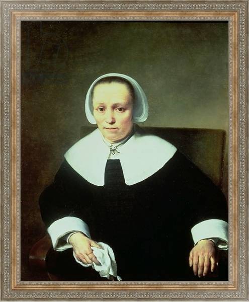 Постер Portrait of a Lady with White Collar and Cuffs с типом исполнения На холсте в раме в багетной раме 484.M48.310
