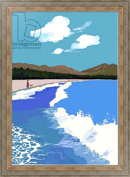 Постер Beach and Pine Forest с типом исполнения На холсте в раме в багетной раме 484.M48.310