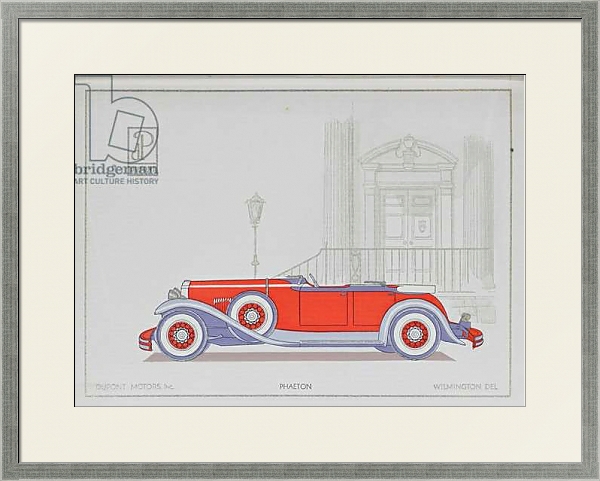 Постер DuPont Motor Cars: Phaeton, 1921 с типом исполнения Под стеклом в багетной раме 1727.2510
