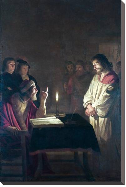 Постер Христос перед верховным жрецом с типом исполнения На холсте без рамы