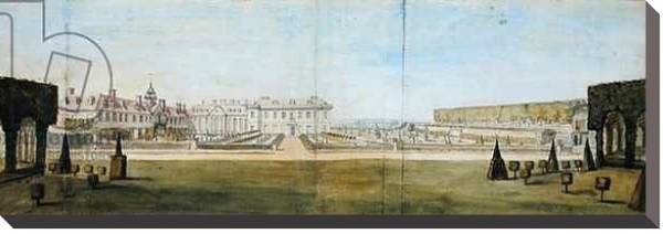Постер A View of the Garden and House at Upper Winchendon, Buckinghamshire с типом исполнения На холсте без рамы