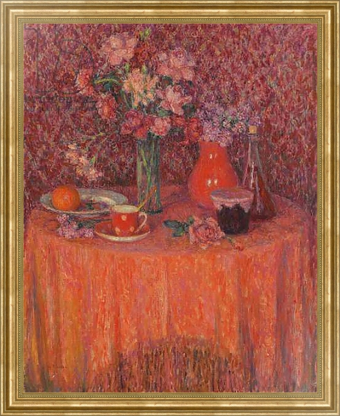 Постер The Table, Harmony in Red; Le Table, Harmonie Rouge, 1927 с типом исполнения На холсте в раме в багетной раме NA033.1.051