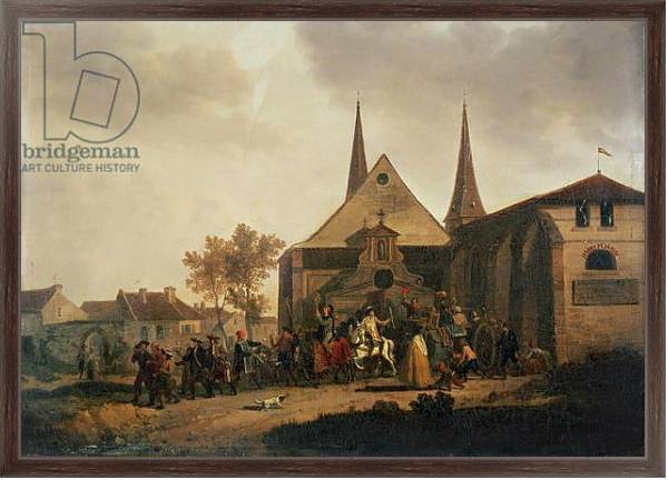 Постер Pillage of a Church during the Revolution с типом исполнения На холсте в раме в багетной раме 221-02