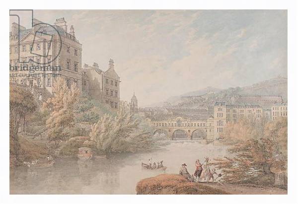 Постер View of Bath from Spring Gardens с типом исполнения На холсте в раме в багетной раме 221-03