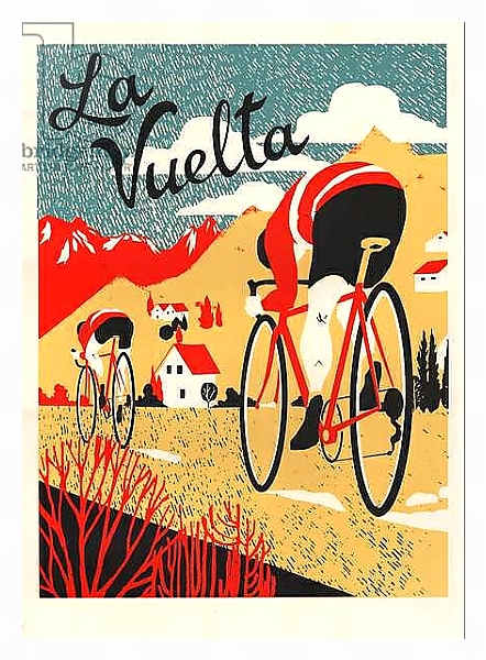 Постер La Vuelta, 2015 с типом исполнения На холсте в раме в багетной раме 221-03