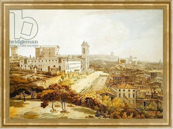 Постер A View of Rome taken from the Pincio, 1776 с типом исполнения На холсте в раме в багетной раме NA033.1.051