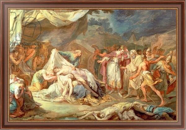 Постер Cyrus the Great before the bodies of Abradatus and Pantheus с типом исполнения На холсте в раме в багетной раме 35-M719P-83