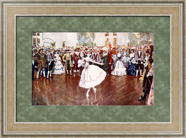 Постер Madame Pavlova attending a fancy dress ball at the Savoy с типом исполнения Акварель в раме в багетной раме 485.M40.584