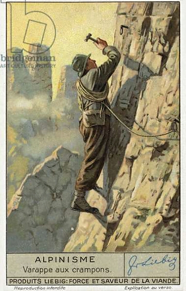Постер Climbing using crampons с типом исполнения На холсте без рамы