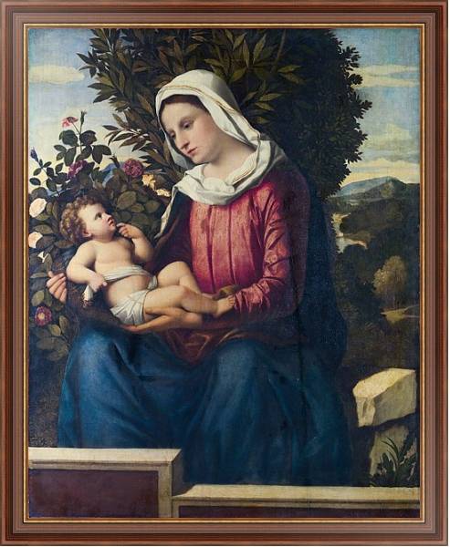 Постер Дева Мария с младенцем 6 с типом исполнения На холсте в раме в багетной раме 35-M719P-83