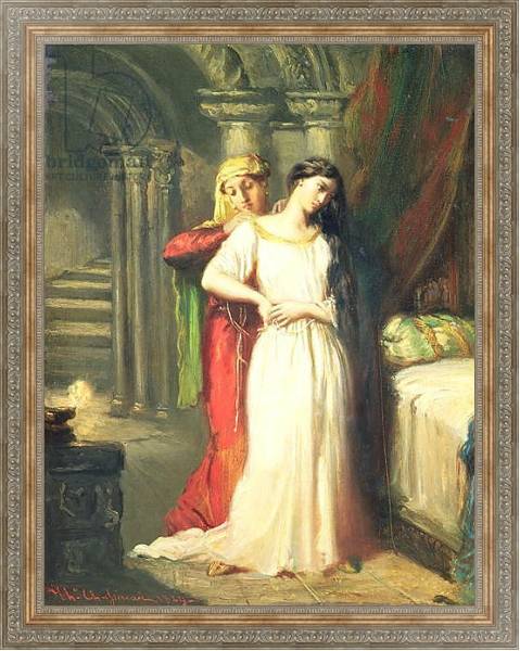 Постер Desdemona Retiring to her Bed, 1849 с типом исполнения На холсте в раме в багетной раме 484.M48.310