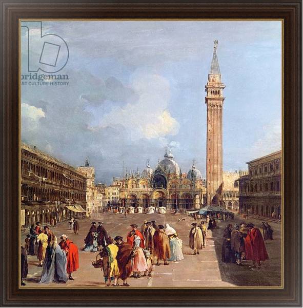 Постер Piazza San Marco, Venice, c.1760 с типом исполнения На холсте в раме в багетной раме 1.023.151