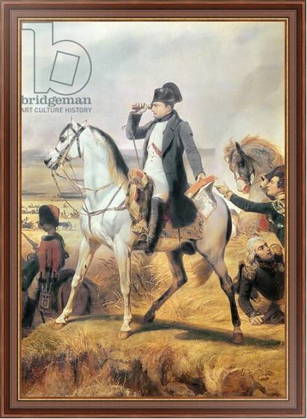 Постер Detail of Napoleon from the Battle of Wagram, 6th July 1809, 1836 с типом исполнения На холсте в раме в багетной раме 35-M719P-83
