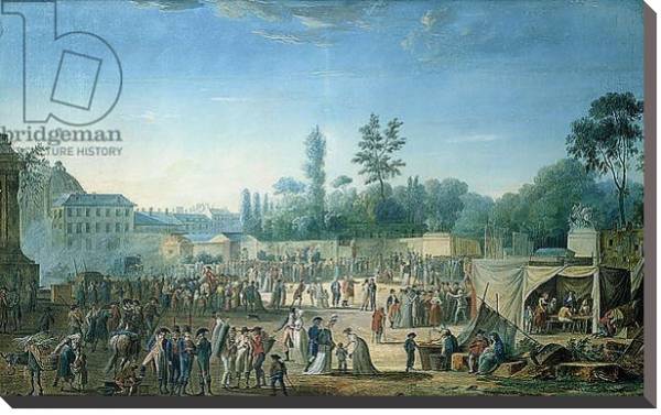Постер View of the Tuileries from the Place de la Revolution, 1799 с типом исполнения На холсте без рамы