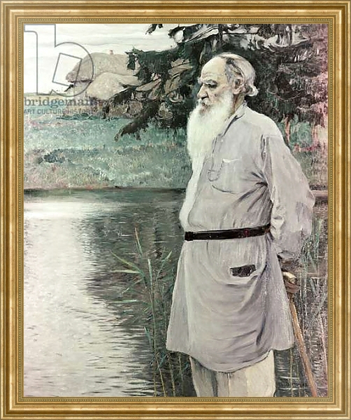 Постер Portrait of Leo Tolstoy с типом исполнения На холсте в раме в багетной раме NA033.1.051