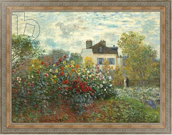 Постер The Artist's Garden in Argenteuil, 1873 с типом исполнения На холсте в раме в багетной раме 484.M48.310