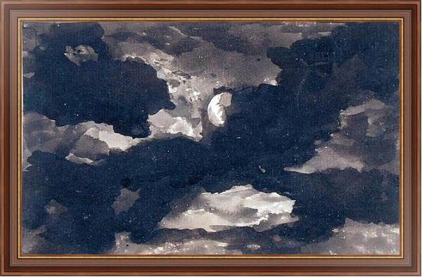 Постер Study of a Clouded Moonlit Sky с типом исполнения На холсте в раме в багетной раме 35-M719P-83