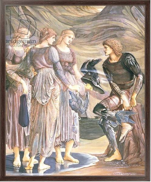 Постер Perseus and the Sea Nymphs, c.1876 с типом исполнения На холсте в раме в багетной раме 221-02