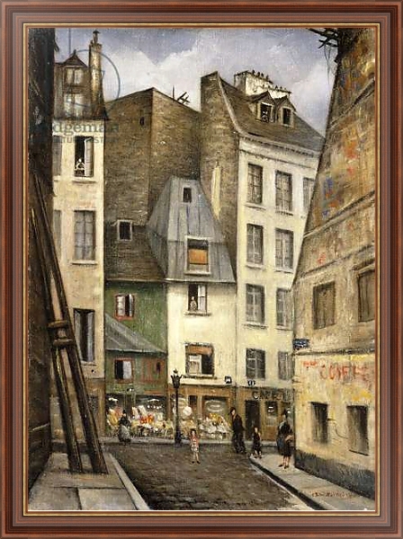 Постер Rue St. Julien le Pauvre, Paris, с типом исполнения На холсте в раме в багетной раме 35-M719P-83