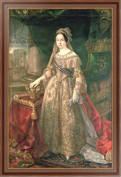 Постер Queen Isabella II 1843 с типом исполнения На холсте в раме в багетной раме 35-M719P-83