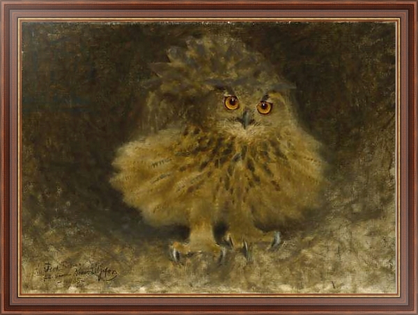 Постер An Eagle Owl, 1905 с типом исполнения На холсте в раме в багетной раме 35-M719P-83