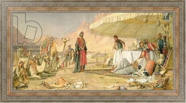 Постер A Frank Encampment in the Desert of Mount Sinai, 1842, 1856 с типом исполнения На холсте в раме в багетной раме 484.M48.310