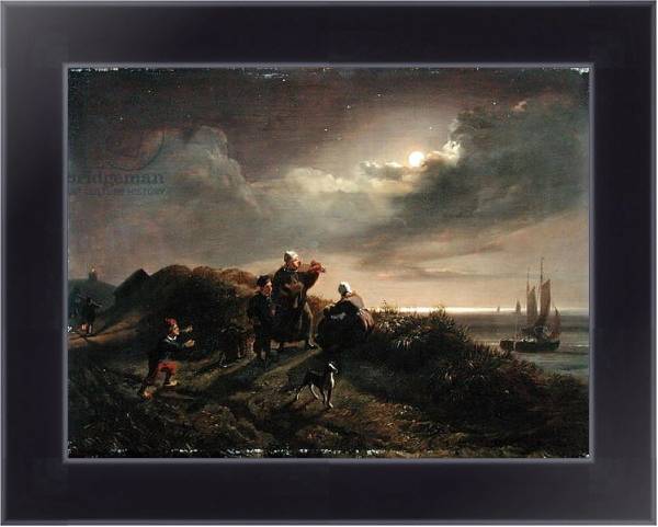 Постер On the Coast near Scheveningen, 1842 с типом исполнения На холсте в раме в багетной раме 221-01