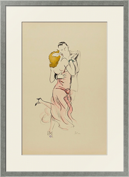 Постер couple dansant с типом исполнения Под стеклом в багетной раме 1727.2510