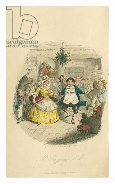 Постер Fezziwig's Ball - A Christmas Carol, 1843 с типом исполнения На холсте в раме в багетной раме 221-03