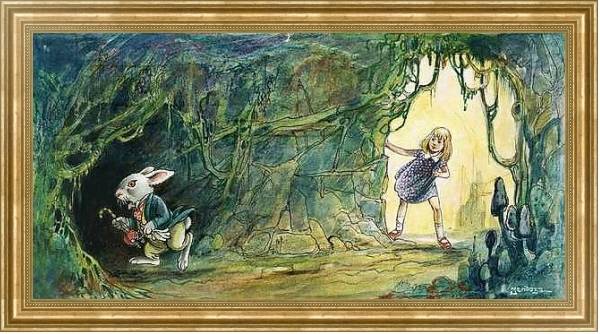 Постер Alice in Wonderland 40 с типом исполнения На холсте в раме в багетной раме NA033.1.051