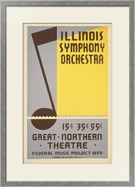 Постер Illinois symphony orchestra с типом исполнения Под стеклом в багетной раме 1727.2510