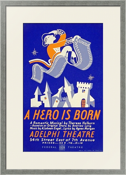Постер A hero is born с типом исполнения Под стеклом в багетной раме 1727.2510
