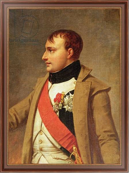 Постер Detail of Napoleon meeting Francis II after the Battle of Austerlitz, c.1812 с типом исполнения На холсте в раме в багетной раме 35-M719P-83