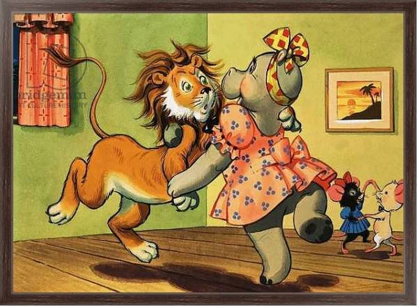 Постер Leo the Friendly Lion 14 с типом исполнения На холсте в раме в багетной раме 221-02
