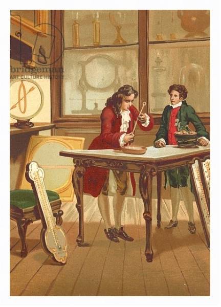 Постер Rene Antoine Ferchault de Reaumur constructing the thermometer с типом исполнения На холсте в раме в багетной раме 221-03