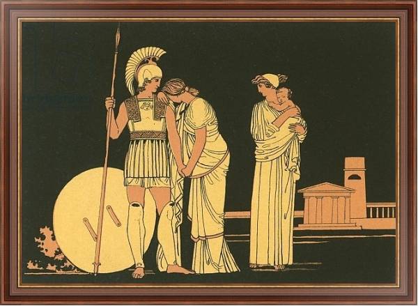 Постер The meeting of Hector and Andromache с типом исполнения На холсте в раме в багетной раме 35-M719P-83