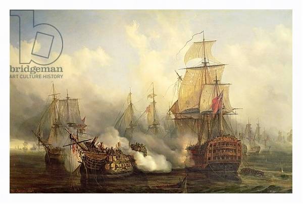 Постер The Redoutable at Trafalgar, 21st October 1805 с типом исполнения На холсте в раме в багетной раме 221-03