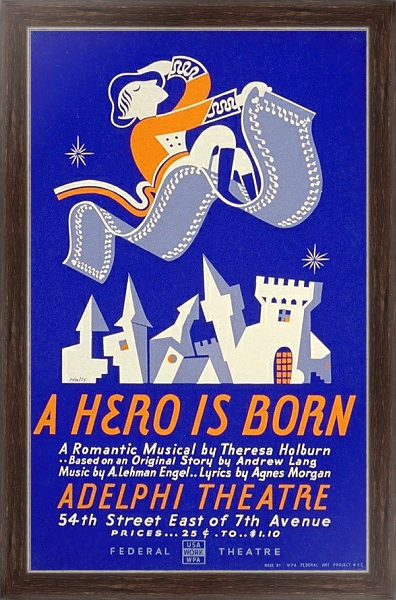 Постер A hero is born с типом исполнения На холсте в раме в багетной раме 221-02