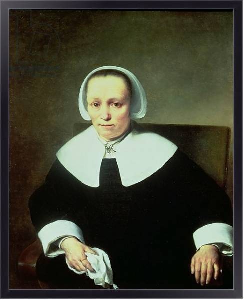 Постер Portrait of a Lady with White Collar and Cuffs с типом исполнения На холсте в раме в багетной раме 221-01